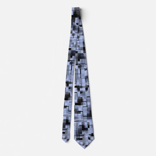 Cravate Abstract Blue and Black (Dos)