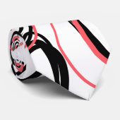 Cravate Abstract de Black White Red Swirls (Roulé)