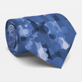 Cravate Abstract Dots and Stripes Blue Two-Sided (Roulé)