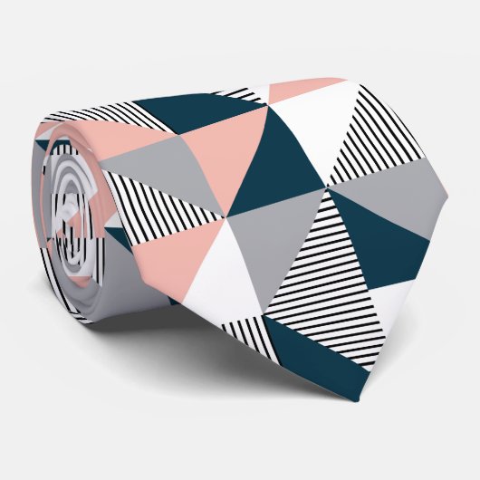 Cravate Abstract ful geometry (Roulé)