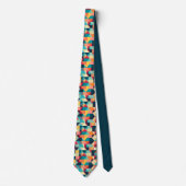 Cravate Abstract Geometric Multi-Color Custom Necktie (Devant)