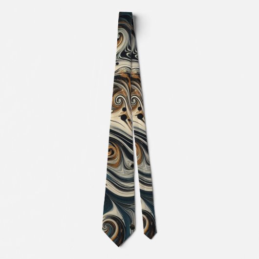 Cravate Abstract Leopard Print Swirl (Devant)