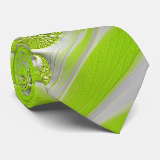 Cravate Abstract Lime Green (Roulé)
