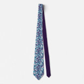 Cravate Abstract Pattern in Blue and Gray Neck Tie (Devant)
