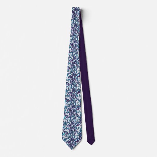 Cravate Abstract Pattern in Blue and Gray Neck Tie (Devant)