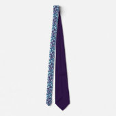 Cravate Abstract Pattern in Blue and Gray Neck Tie (Dos)