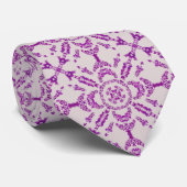 Cravate Abstract Purple Orchid Flower Design Pattern Art (Roulé)