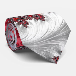 Cravate Abstract Red Gradient Spiral Fractal