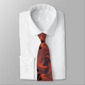 Cravate Abstract Swirled Orange Duck Tie (Attaché)