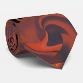 Cravate Abstract Swirled Orange Duck Tie (Roulé)