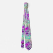 CRAVATE ABSTRACT TEAL BLUE,PINK WAVES,SPARKLES,PURPLE GEM (Dos)