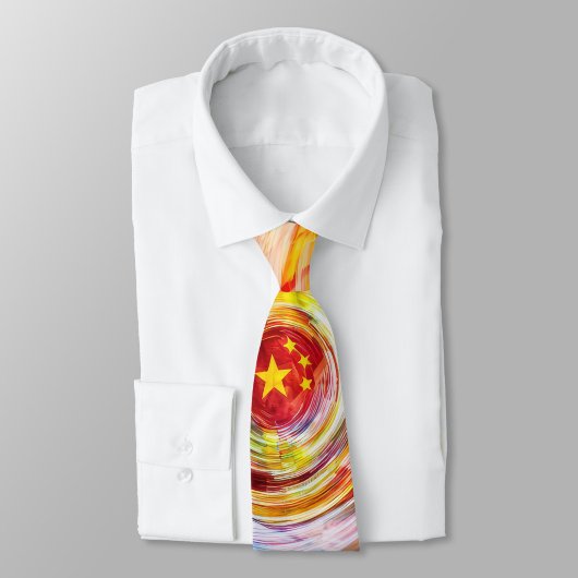 Cravate Abstract USA-China Star Fusion Necktie