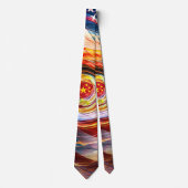 Cravate Abstract USA-China Star Fusion Necktie