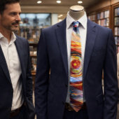 Cravate Abstract USA-China Star Fusion Necktie