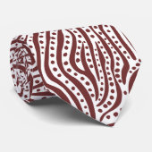 Cravate Abstrait 011211 - Brown foncé sur blanc (Roulé)