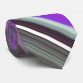 Cravate Abstrait #1 : Violet et gris (Roulé)