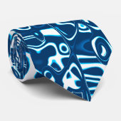 Cravate Abstrait 210819 - 02 - Style Indigo (Roulé)