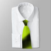 Cravate Abstrait 3 en noir et vert citron (Attaché)