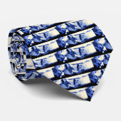 Cravate Abstrait bleu (Roulé)