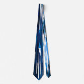 Cravate Abstrait bleu et blanc (Devant)