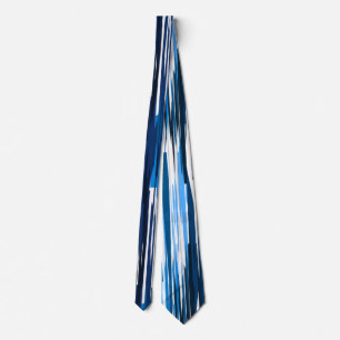 Cravate Abstrait bleu et blanc