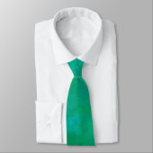 Cravate Abstrait Bleu Vert (Attaché)