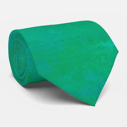 Cravate Abstrait Bleu Vert (Roulé)