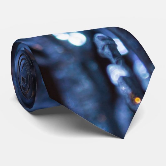 Cravate Abstrait Blue Lights (Roulé)