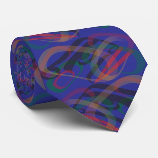 Cravate Abstrait coloré #2 (Roulé)