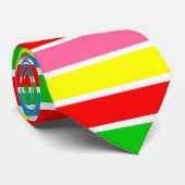 Cravate Abstrait de bandes colorées (Roulé)