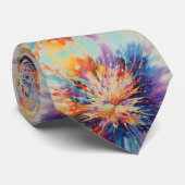 Cravate Abstrait de buste de couleur (Roulé)