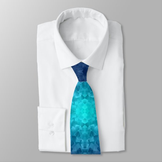 Cravate Abstrait de dégradé royal turquoise (Attaché)