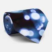 Cravate Abstrait De Lumières Bleues (Roulé)