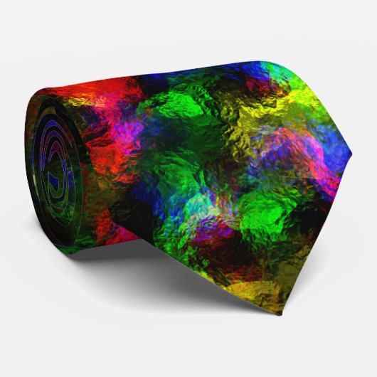 Cravate Abstrait Disco Foil (Roulé)