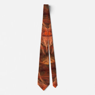 Cravate Abstrait en bronze acajou fractal
