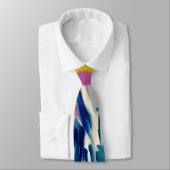 Cravate Abstrait Expressionniste Peinture Design Plat (Attaché)