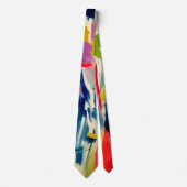 Cravate Abstrait Expressionniste Peinture Design Plat (Devant)