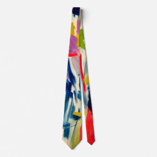 Cravate Abstrait Expressionniste Peinture Design Plat