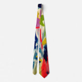 Cravate Abstrait Expressionniste Peinture Design Plat (Dos)