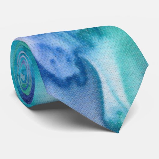 Cravate abstrait 'Full Bloom' (Roulé)