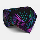 Cravate Abstrait géométrique coloré (Roulé)