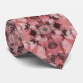 Cravate Abstrait géométrique moderne noir gris rose blanc (Roulé)