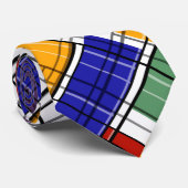Cravate Abstrait, géométrique, multicolore (Roulé)