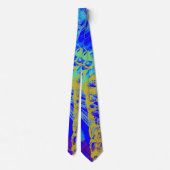 Cravate Abstrait Gold Butterfly Blue Pastel Arrière - plan (Dos)