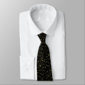 Cravate Abstrait Gold Splatter Motif sans couture sur noir (Attaché)
