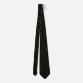 Cravate Abstrait Gold Splatter Motif sans couture sur noir (Dos)