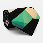 Cravate Abstrait graffiti polygonal moderne dar géométriqu (Roulé)