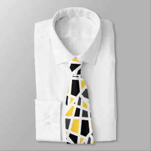 Cravate Abstrait Gray jaune