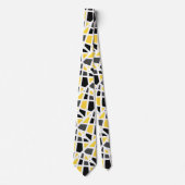 Cravate Abstrait Gray jaune (Devant)