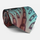Cravate Abstrait Imaginaire dynamique Fractal Art Brown Bl (Roulé)